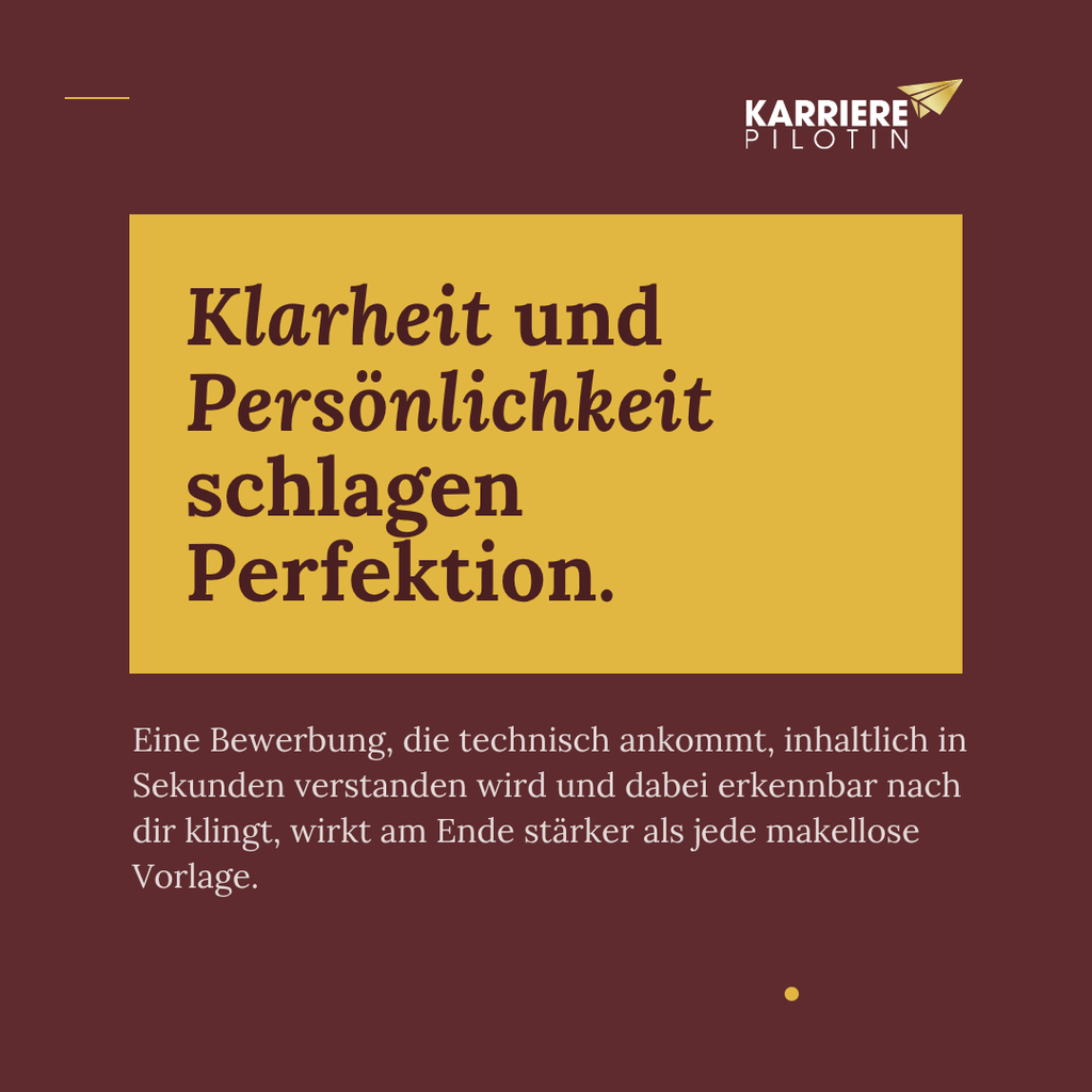 Karrierepilotin Stephanie Müller über den Unterschied zwischen einer schön gestalteten und einer wirklich überzeugenden Bewerbung.